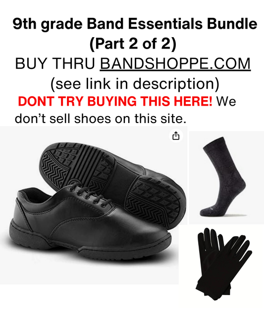 9th Grade - Band Essentials Bundle Part 2 of 2 - PURCHASE SEPARATELY at bandshoppe.com using the link below. (Select Color: BLACK for ALL items).)