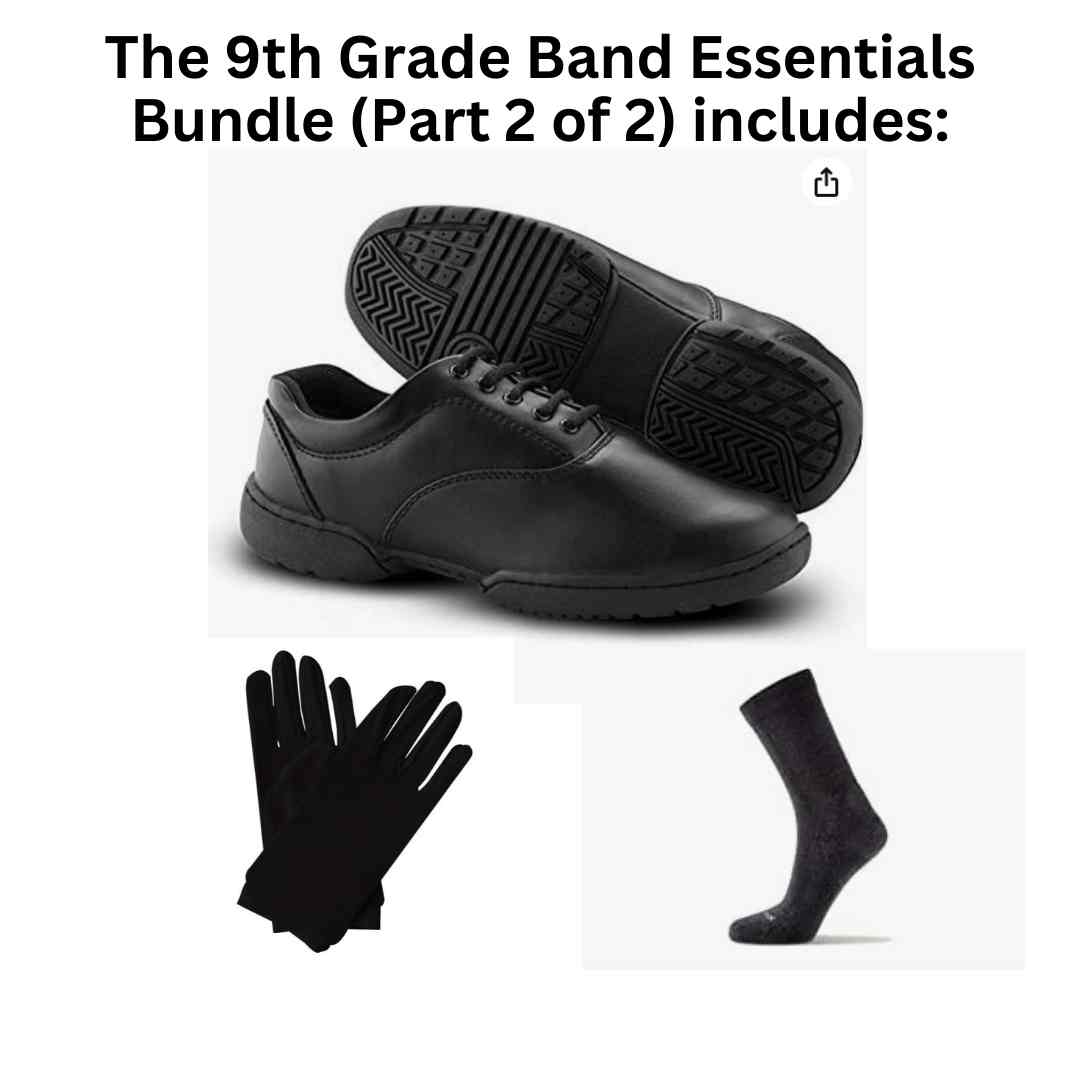 9th Grade - Band Essentials Bundle Part 2 of 2 (Marching Shoes, socks & gloves) PURCHASE SEPARATELY