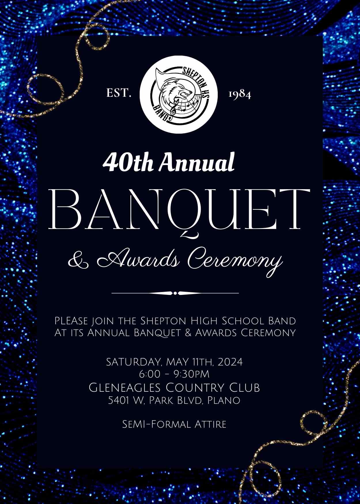 Band Banquet Ticket - Band Student PURCHASE SEPARATELY